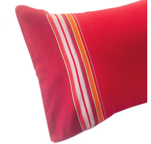 Red and fuchsia beach cushion with a removable cover - RELAX RIO GRANDE