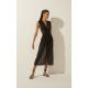 VESTIDO MIDI ONCA PINTADA BORDADA BLACK