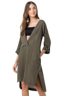 midi beach dresses with sleeves