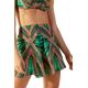 Green tropical light high waist beach shorts - SHORT CINDY TAI