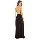 Long black beach skirt with side cut out - CLEA PRETO