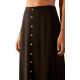 Buttoned black long beach skirt - TALIA PRETO