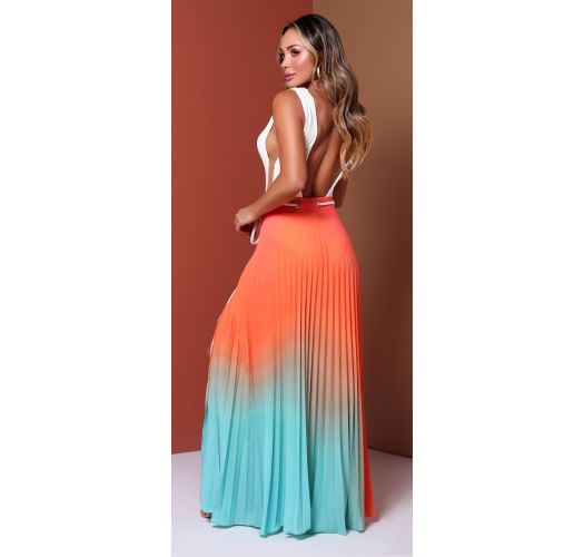 PLISSED SKIRT OMBRE