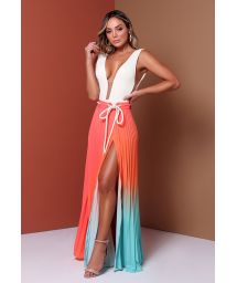 PLISSED SKIRT OMBRE