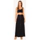 Long black beach skirt with built-in shorts - SAIA SHORTS PRETO