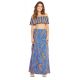 Off-shoulder blue beach top - CROPPED CAYENA