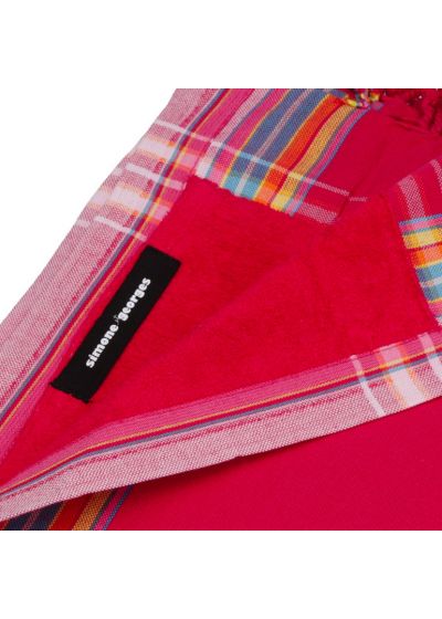 Reversible red & pink beach towel - sarong - KIKOY PHILIPPINE