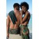 Spodnie plażowe z zielonym etnicznym nadrukiem - OCA JAVA