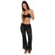 Black beach pants with openwork patterned flowers - FLORENCE PANTS BLACK