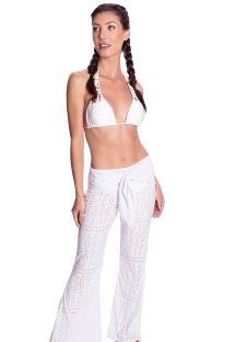 TIE FRONT PANT WHITE