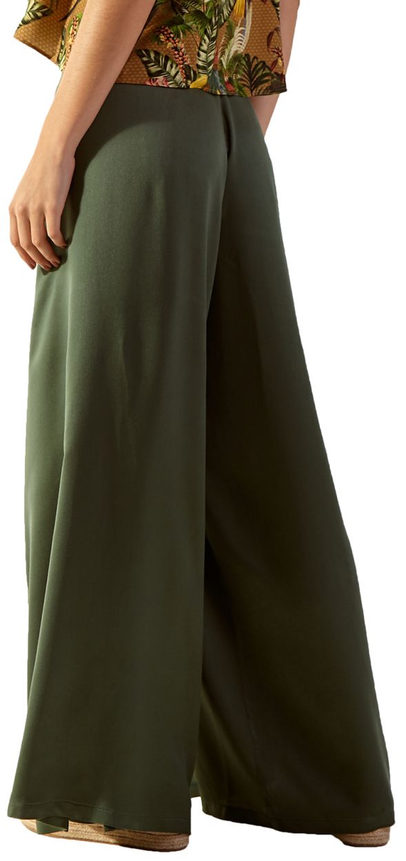 Wallet style green loose beach pants - BOTTOM LULE GAYA VERDE
