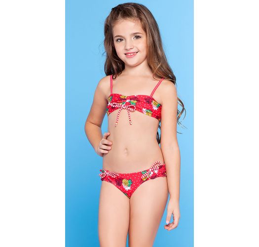 kids red bikini