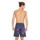 Navy boardshorts with a floral print - MID NOTURNELLA