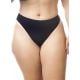 Plus size black string fixed bikini bottom - CALCINHA FIO DENTAL PRETO