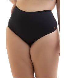 Plus size black high waist string bikini bottoms - CALCINHA FIO HOT PANTS PRETO
