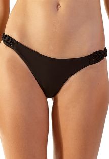 Braided black Brazilian bikini bottom - BOTTOM BIKINI BERLIM PRETO