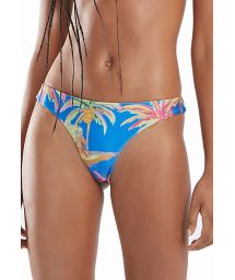 Tropical blue fixed string bikini bottom - BOTTOM BIKINI JOY RECANTO