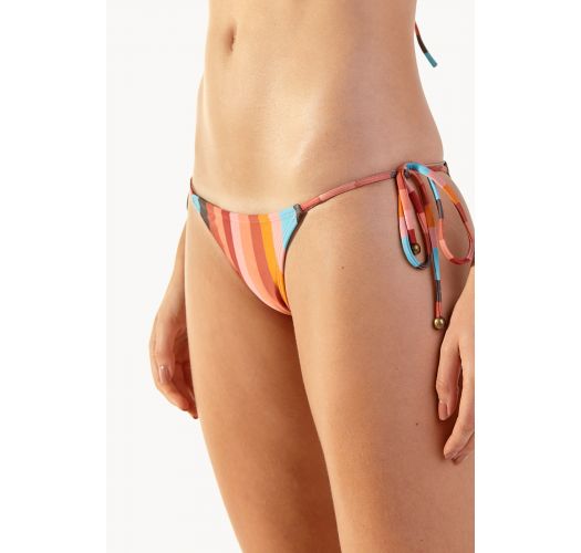 Brazilian bikini bottom in colorful straps - BOTTOM CAIRO THAITY PALMAR