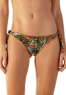Tropical side-tie scrunch bikini bottom - BOTTOM DOCE LACO GAYA