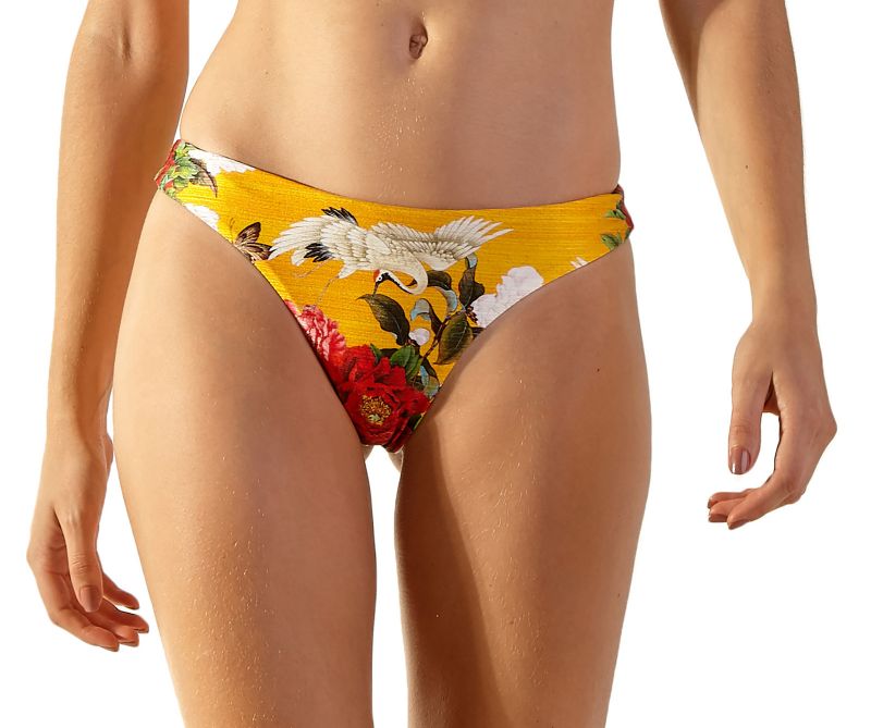 Yellow floral skimpy bikini bottom - BOTTOM GIL XANGAI