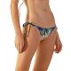 Floral blue side-tie scrunch bikini bottom - BOTTOM LACINHO ARTA