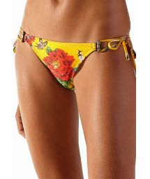 Accessorized yellow floral bikini bottom - BOTTOM NEW PACIFICO XANGAI