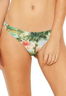 Scrunch bikini bottom in tropical vintage print - BOTTOM OMEGA ISLA