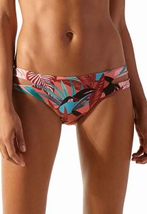 Reversible tropical / striped Brazilian bikini bottom - BOTTOM RIVIERA PALMAR