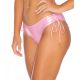 slip Bikini fisso rosa metallizzato effetto lingerie - BOTTOM HALTER ROSE CHAMPAGNE