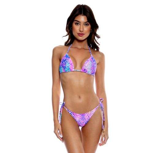 BOTTOM WAVY RUCHED BLUE PINK