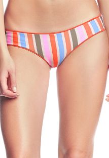Reversible orange / colorful stripes bikini briefs - BOTTOM MANDARIN SPELL