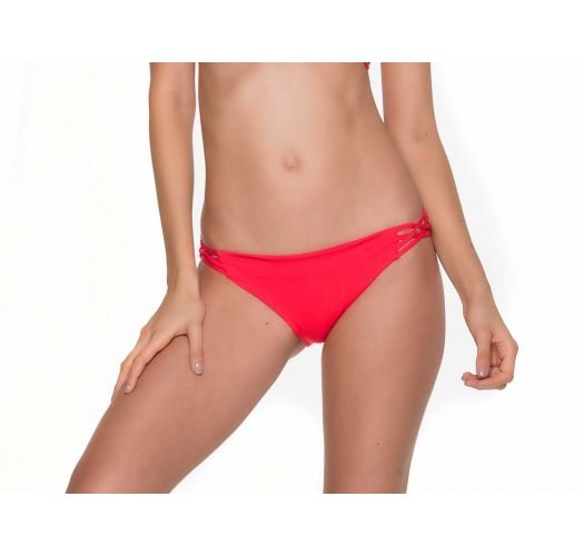 Red Bathing Suit Bottom With Criss 