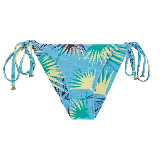 Accessorized floral blue bikini bottom - BOTTOM FLOWER GEOMETRIC INV COMFORT
