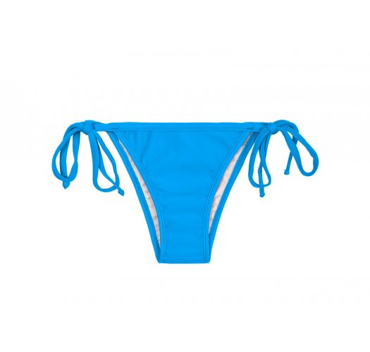 Bikini Bottoms Blue Tanga Swimsuit With Side Ties - Blue Lacinho