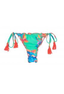 Pastel blue string bikini bottom - BOTTOM ACQUA FLORA MICRO