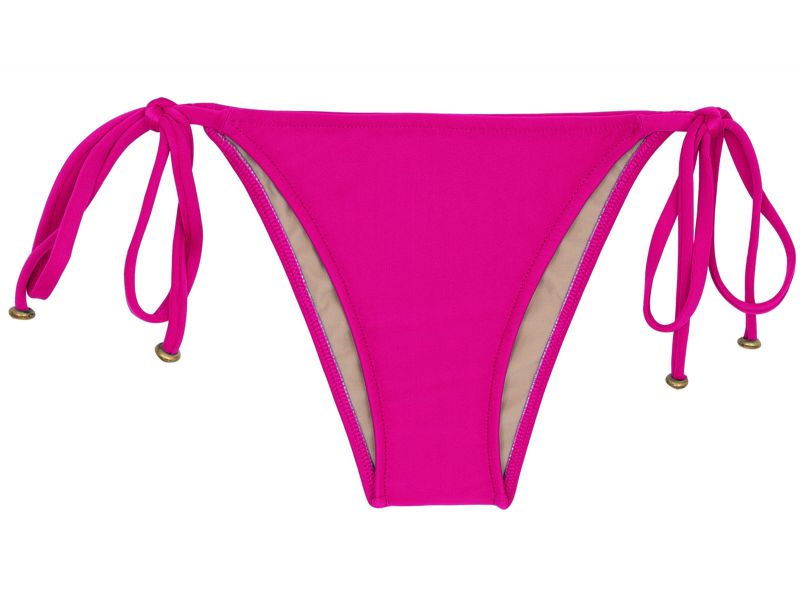 Pink fuchsia side-tie bikini bottom - BOTTOM AMARANTO LACINHO