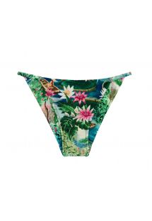 Green tropical cheeky Brazilian bikini bottom - BOTTOM AMAZONIA CHEEKY-FIXA