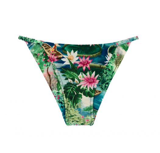 Green tropical cheeky Brazilian bikini bottom - BOTTOM AMAZONIA CHEEKY-FIXA