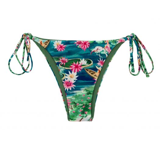 Green & blue side-tie Brazilian bikini bottom - BOTTOM AMAZONIA IBIZA