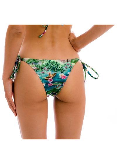 Green & blue side-tie Brazilian bikini bottom - BOTTOM AMAZONIA IBIZA