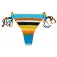 Double-tie thong bikini bottom in colorful stripes - BOTTOM ARTSY FIO-TIE