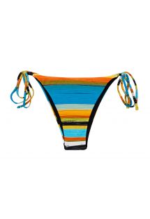 Farbenfroh gestreifte Brazilian Bikinihose mit Seitenschnüren - BOTTOM ARTSY IBIZA