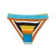 Slip bikini brasiliano fisso, cucitura verticale posteriore e righe colorate - BOTTOM ARTSY NICE