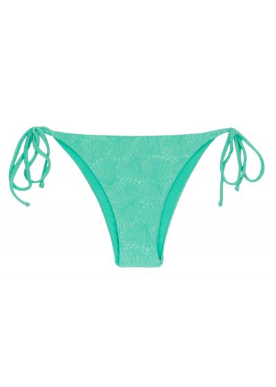 Water green bikini bottom with shell pattern - BOTTOM ATLANTIS IBIZA