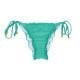 Green side-tie scrunch bikini bottom wavy edges - BOTTOM BAHAMAS FRUFRU