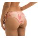 Braguita de bikini brasileña con cordones laterales grandes y estampado rosa - BOTTOM BANANA ROSE BANDEAU