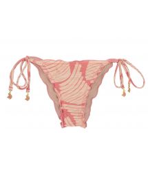Side-tie scrunch bikini bottom with pink  banana print - BOTTOM BANANA ROSE FRUFRU