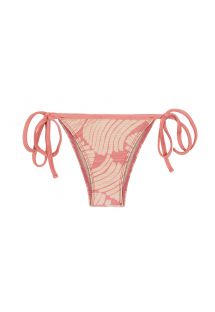 Side-tie bikini bottom in rose print - BOTTOM BANANA ROSE LACINHO