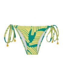 Green/yellow side-tie bikini bottom - BOTTOM BANANA YELLOW INVISIBLE