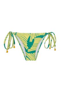 Green/yellow side-tie bikini bottom - BOTTOM BANANA YELLOW INVISIBLE